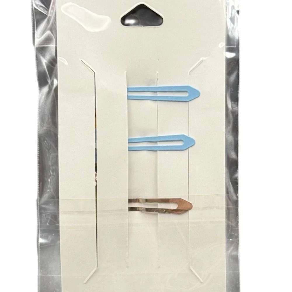 Mint Collection Kids 3PC Pineapple and Fruit Shaker Snap Hair Clip Set Blue